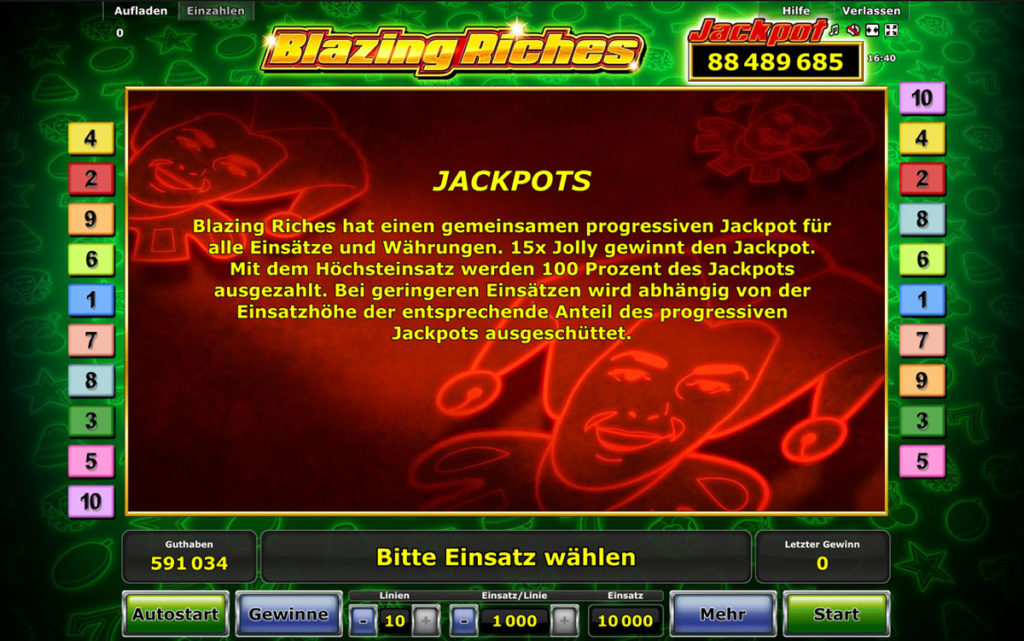 blazing riches jackpot