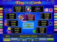 King of Cards Gewinne